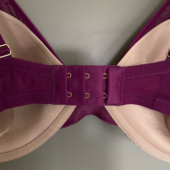 ThirdLove Feather Lace Bra Berry Crush Size 34F Purple Underwire Comfortable - Picture 13 of 16